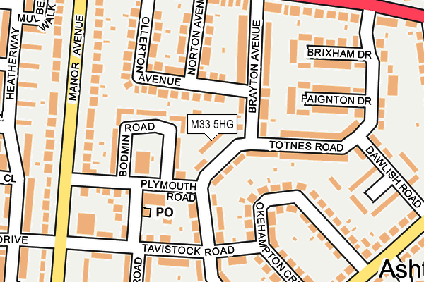 M33 5HG map - OS OpenMap – Local (Ordnance Survey)