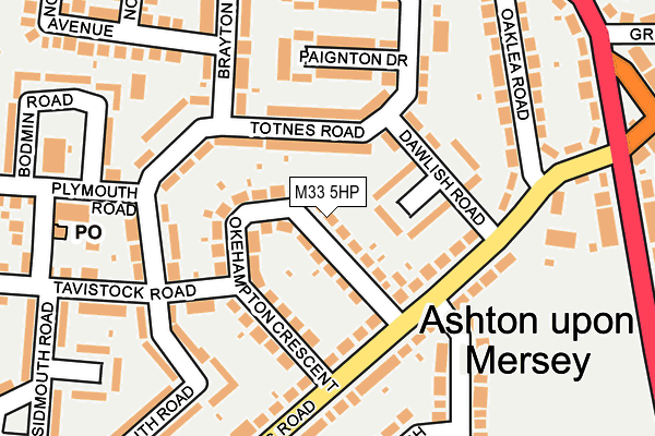 M33 5HP map - OS OpenMap – Local (Ordnance Survey)