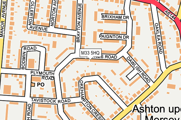 M33 5HQ map - OS OpenMap – Local (Ordnance Survey)