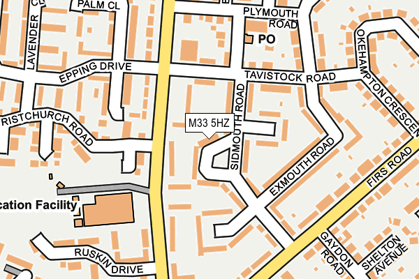 M33 5HZ map - OS OpenMap – Local (Ordnance Survey)