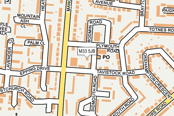 M33 5JB map - OS OpenMap – Local (Ordnance Survey)