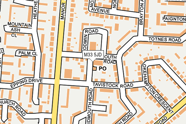 M33 5JD map - OS OpenMap – Local (Ordnance Survey)