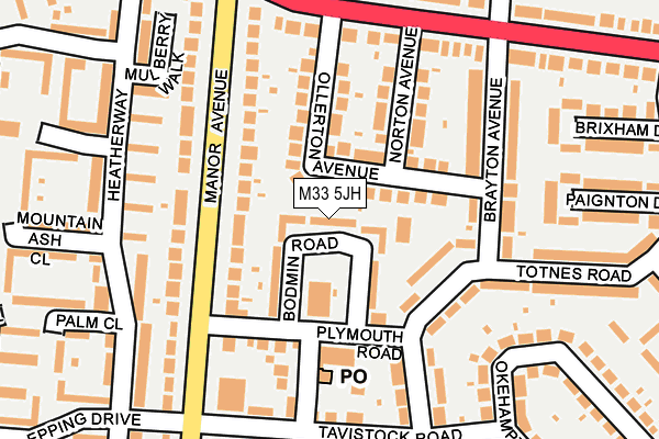 M33 5JH map - OS OpenMap – Local (Ordnance Survey)