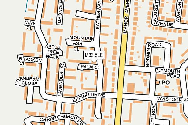 M33 5LE map - OS OpenMap – Local (Ordnance Survey)
