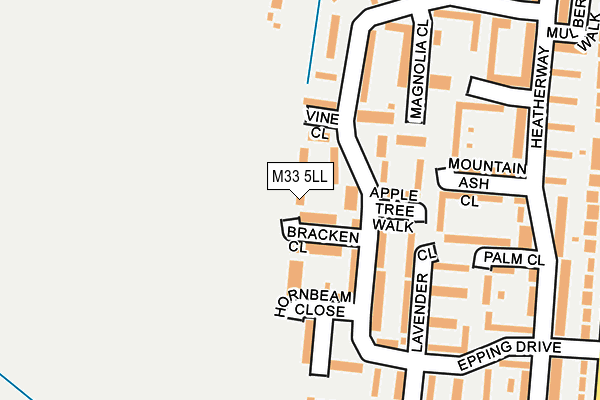 M33 5LL map - OS OpenMap – Local (Ordnance Survey)