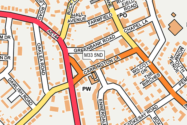 M33 5ND map - OS OpenMap – Local (Ordnance Survey)