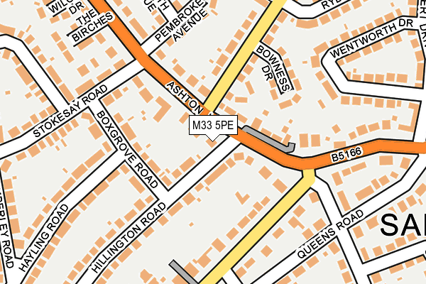 M33 5PE map - OS OpenMap – Local (Ordnance Survey)