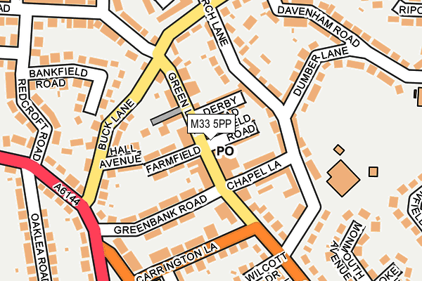 M33 5PP map - OS OpenMap – Local (Ordnance Survey)