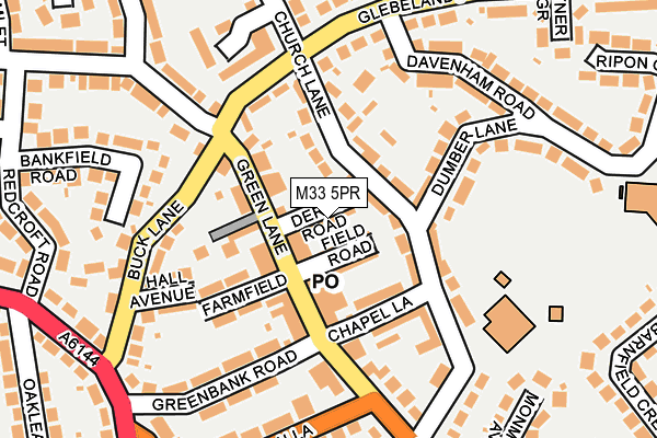 M33 5PR map - OS OpenMap – Local (Ordnance Survey)
