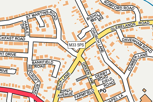 M33 5PS map - OS OpenMap – Local (Ordnance Survey)