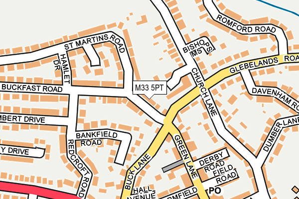 M33 5PT map - OS OpenMap – Local (Ordnance Survey)
