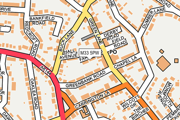 M33 5PW map - OS OpenMap – Local (Ordnance Survey)