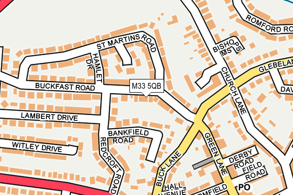 M33 5QB map - OS OpenMap – Local (Ordnance Survey)