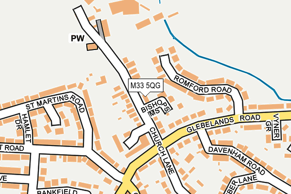 M33 5QG map - OS OpenMap – Local (Ordnance Survey)