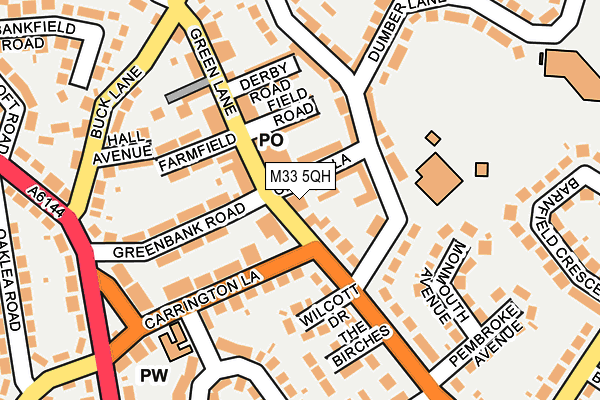 M33 5QH map - OS OpenMap – Local (Ordnance Survey)