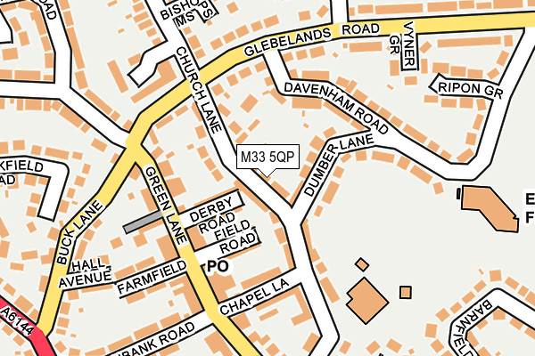 M33 5QP map - OS OpenMap – Local (Ordnance Survey)