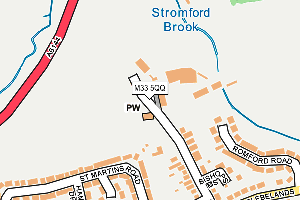 M33 5QQ map - OS OpenMap – Local (Ordnance Survey)