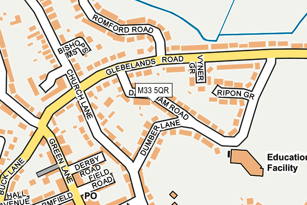M33 5QR map - OS OpenMap – Local (Ordnance Survey)