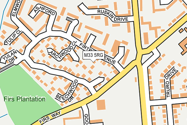 M33 5RG map - OS OpenMap – Local (Ordnance Survey)