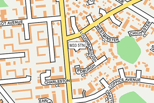 M33 5TN map - OS OpenMap – Local (Ordnance Survey)