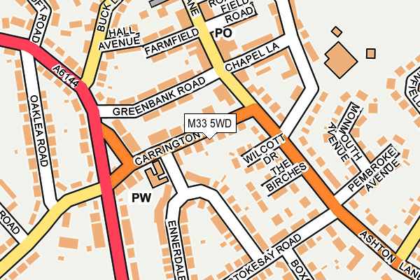 M33 5WD map - OS OpenMap – Local (Ordnance Survey)