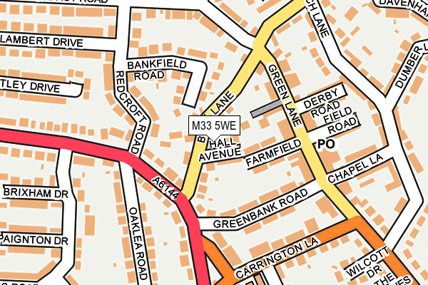 M33 5WE map - OS OpenMap – Local (Ordnance Survey)
