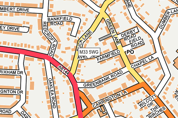 M33 5WG map - OS OpenMap – Local (Ordnance Survey)