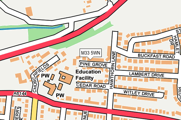 M33 5WN map - OS OpenMap – Local (Ordnance Survey)