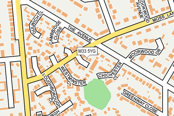 M33 5YG map - OS OpenMap – Local (Ordnance Survey)