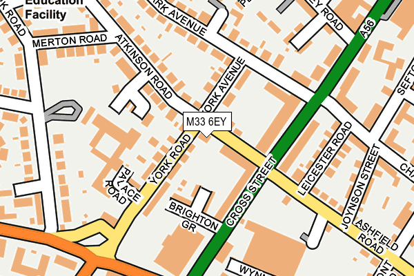 M33 6EY map - OS OpenMap – Local (Ordnance Survey)