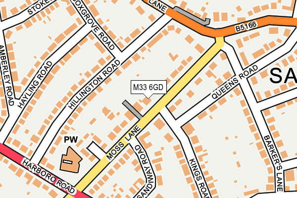 M33 6GD map - OS OpenMap – Local (Ordnance Survey)