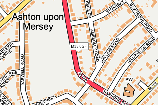 M33 6GF map - OS OpenMap – Local (Ordnance Survey)