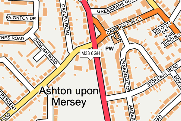 M33 6GH map - OS OpenMap – Local (Ordnance Survey)