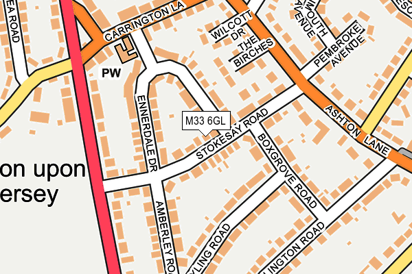 M33 6GL map - OS OpenMap – Local (Ordnance Survey)