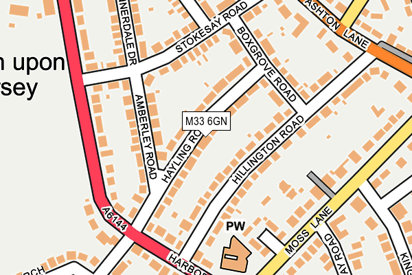 M33 6GN map - OS OpenMap – Local (Ordnance Survey)