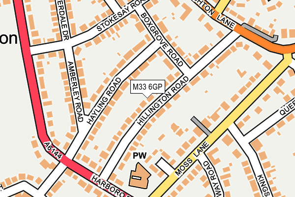 M33 6GP map - OS OpenMap – Local (Ordnance Survey)