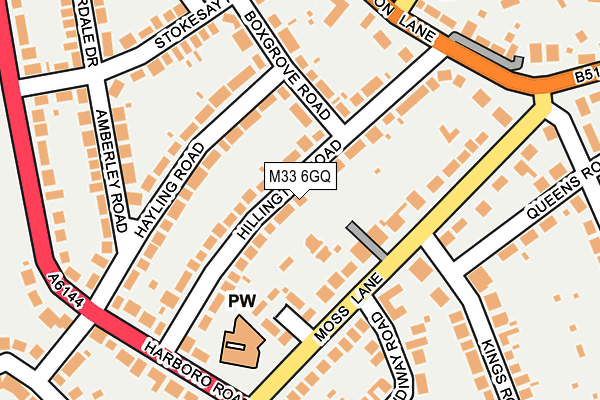 M33 6GQ map - OS OpenMap – Local (Ordnance Survey)