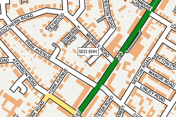 M33 6HH map - OS OpenMap – Local (Ordnance Survey)