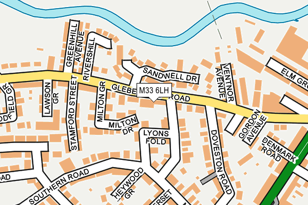 M33 6LH map - OS OpenMap – Local (Ordnance Survey)