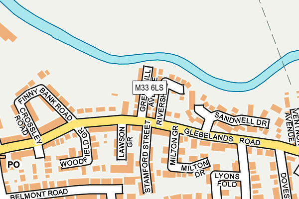 M33 6LS map - OS OpenMap – Local (Ordnance Survey)