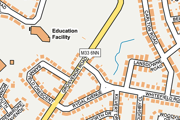 M33 6NN map - OS OpenMap – Local (Ordnance Survey)