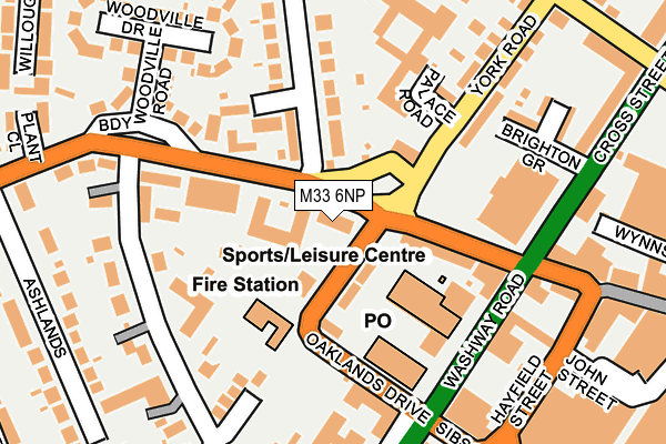 M33 6NP map - OS OpenMap – Local (Ordnance Survey)