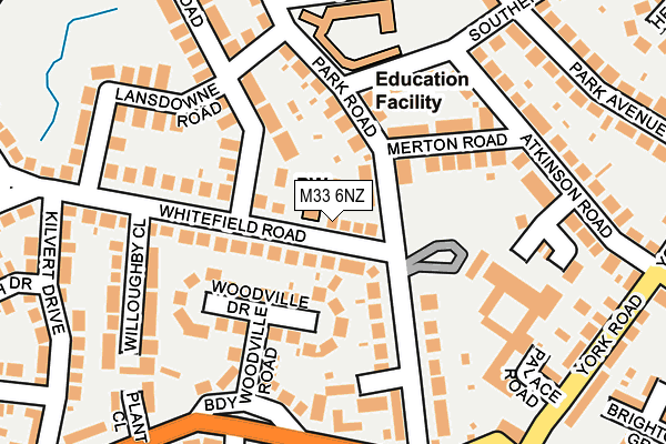 M33 6NZ map - OS OpenMap – Local (Ordnance Survey)