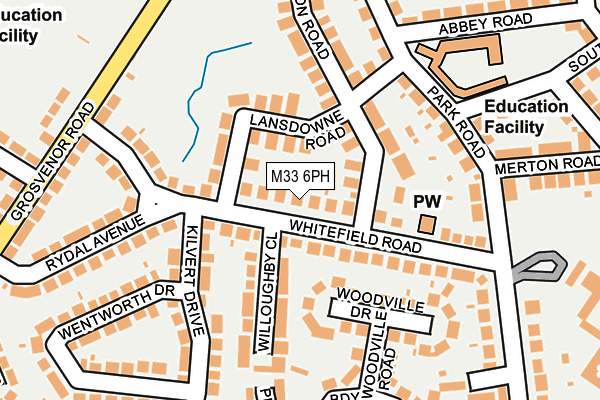 M33 6PH map - OS OpenMap – Local (Ordnance Survey)