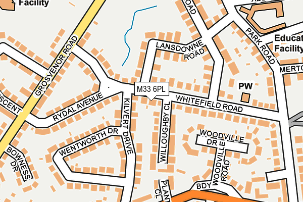 M33 6PL map - OS OpenMap – Local (Ordnance Survey)