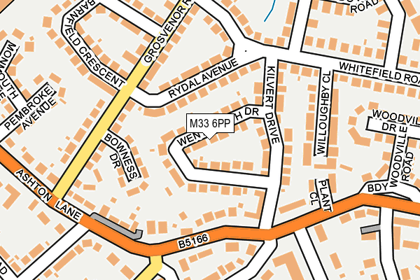 M33 6PP map - OS OpenMap – Local (Ordnance Survey)