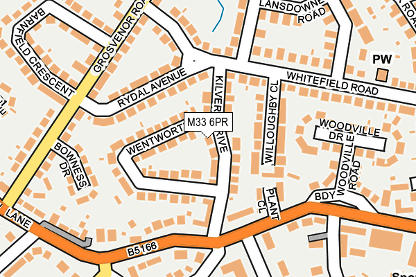 M33 6PR map - OS OpenMap – Local (Ordnance Survey)