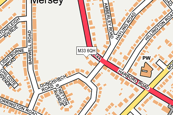 M33 6QH map - OS OpenMap – Local (Ordnance Survey)