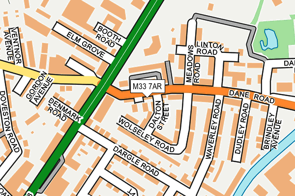 M33 7AR map - OS OpenMap – Local (Ordnance Survey)