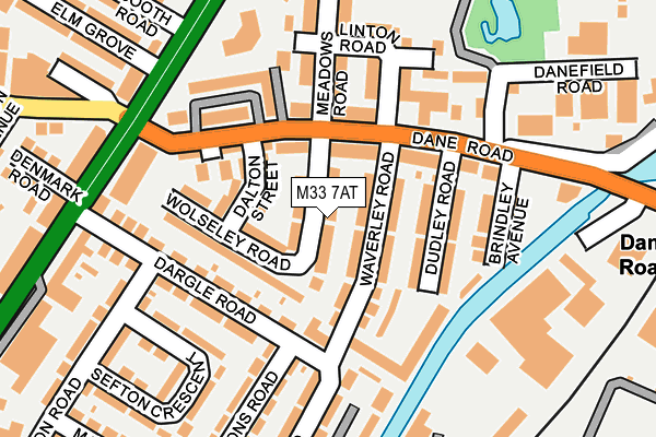 M33 7AT map - OS OpenMap – Local (Ordnance Survey)